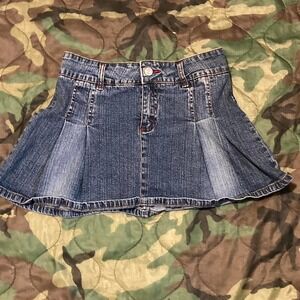Youth Us polo assn pleated denim mini skirt with‎ shorts size 14